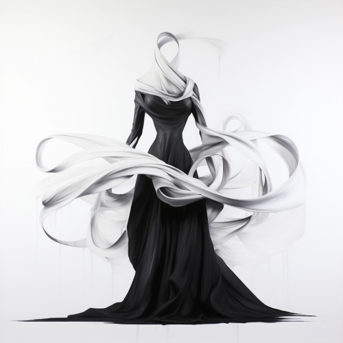 minimalist, artwork, Explore the delicate dance, abstract, simultaneously, intertwined emotions, monochromatic
